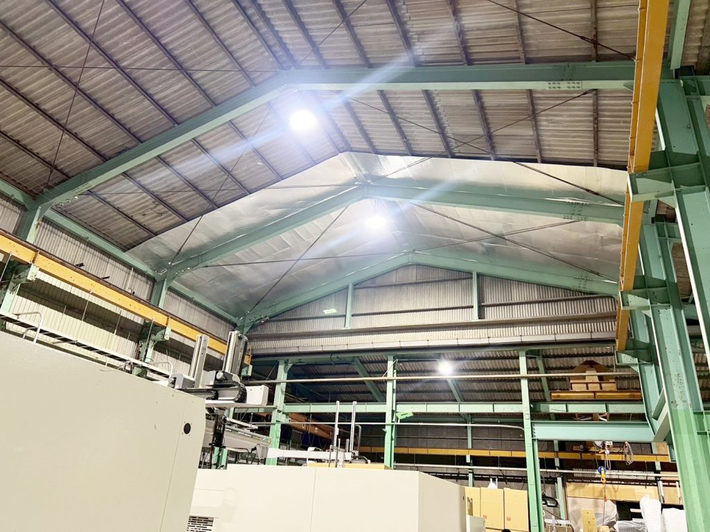 有限会社ヨシミプリント工業様(岐阜県揖斐郡大野町)施工中にも体感温度が変わっていくのを感じた！